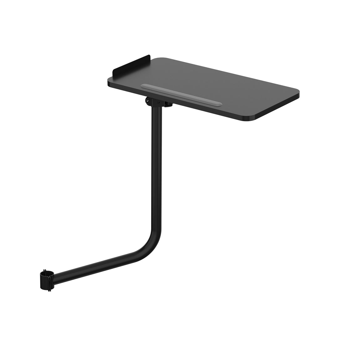 Maclean-Ablage/Tablett für Tastatur, schwarz, Abmessungen des Tabletts 66 x 30 cm, zur Befestigung an einem Bürostuhl, max. 5 kg, MC-139