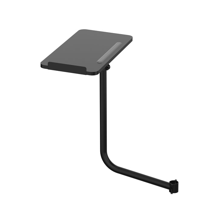 Maclean-Ablage/Tablett für Tastatur, schwarz, Abmessungen des Tabletts 66 x 30 cm, zur Befestigung an einem Bürostuhl, max. 5 kg, MC-139