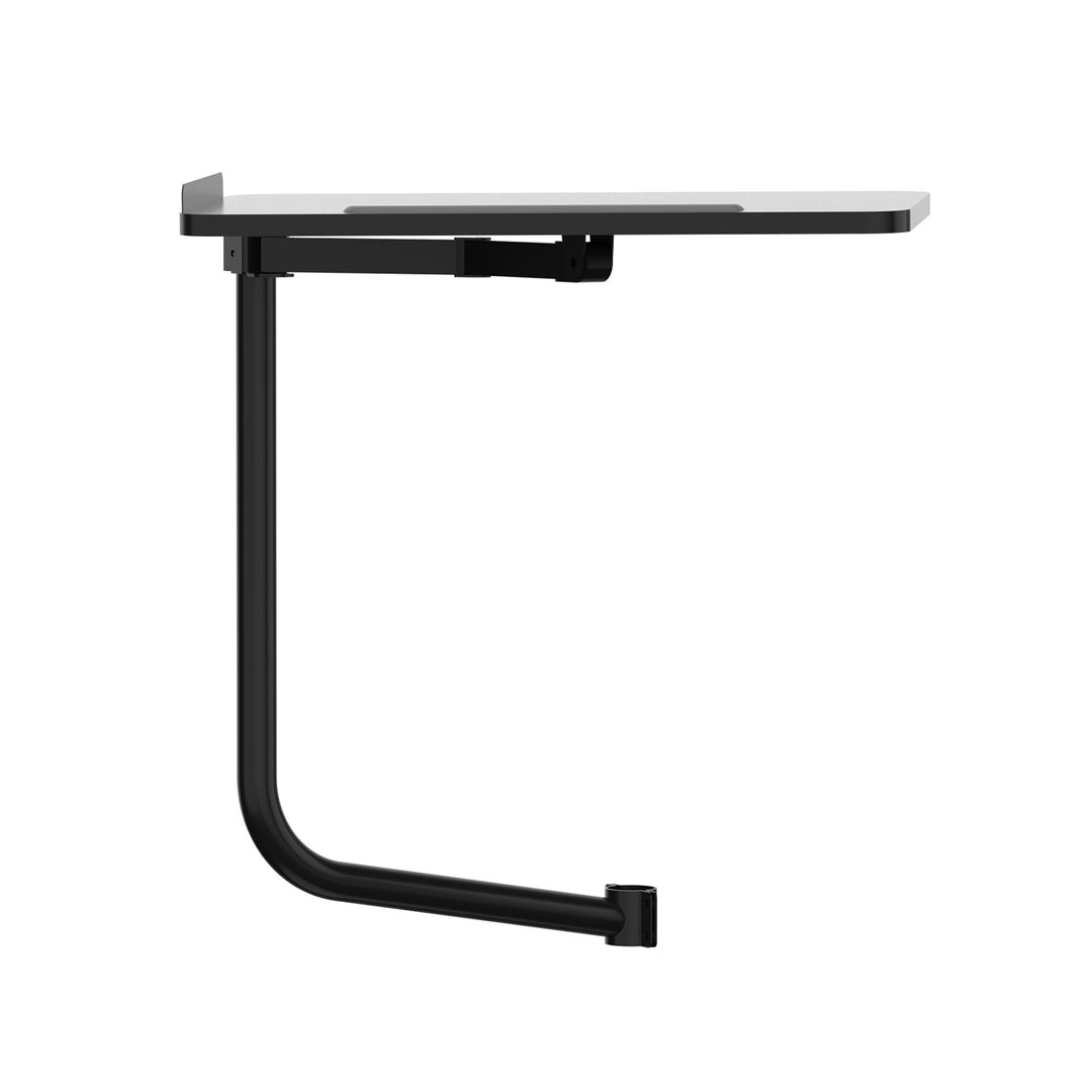 Maclean-Ablage/Tablett für Tastatur, schwarz, Abmessungen des Tabletts 66 x 30 cm, zur Befestigung an einem Bürostuhl, max. 5 kg, MC-139