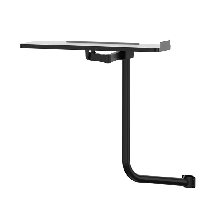 Maclean-Ablage/Tablett für Tastatur, schwarz, Abmessungen des Tabletts 66 x 30 cm, zur Befestigung an einem Bürostuhl, max. 5 kg, MC-139