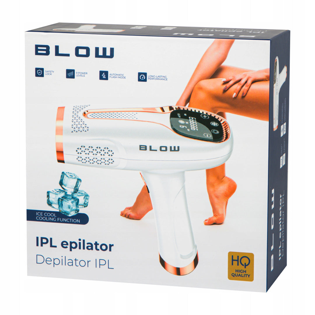 IPL-Licht-Epilierer Blow, Ice Cool-Funktion, 9 Leistungsstufen, integrierter UV-Filter, automatischer Blitzmodus, lang anhaltende Wirksamkeit, 44-480#
