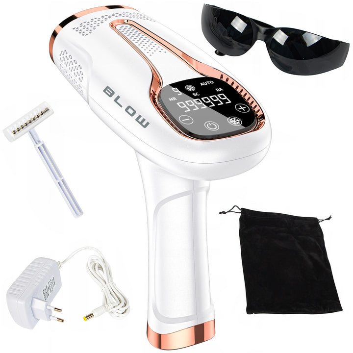 IPL-Licht-Epilierer Blow, Ice Cool-Funktion, 9 Leistungsstufen, integrierter UV-Filter, automatischer Blitzmodus, lang anhaltende Wirksamkeit, 44-480#