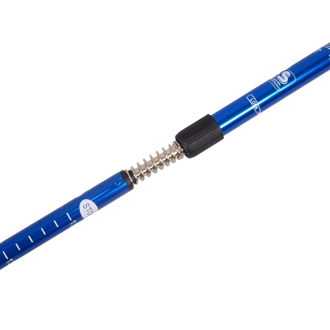 Teleskop-Nordic-Walking-Stöcke aus Aluminium, 65–135 cm, blau, 2 Paar
