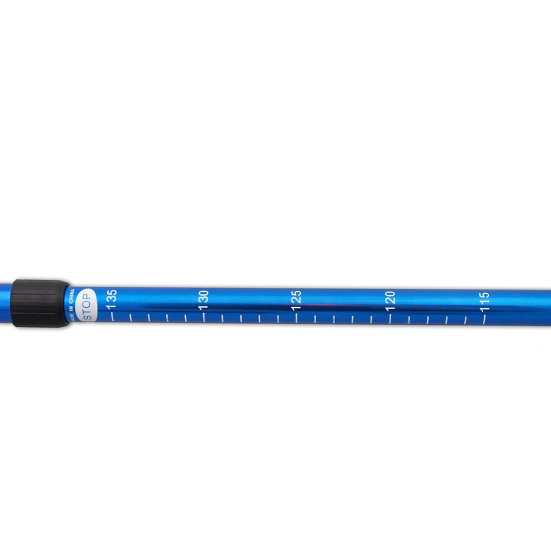 Teleskop-Nordic-Walking-Stöcke aus Aluminium, 65–135 cm, blau, 2 Paar