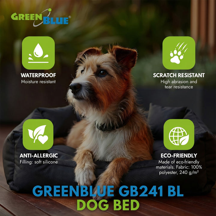 GreenBlue-Liegeplatz, schwarz, rechteckig, Außenmaße 75 x 65 cm, Innenmaße 60 x 50 cm GB241 BL
