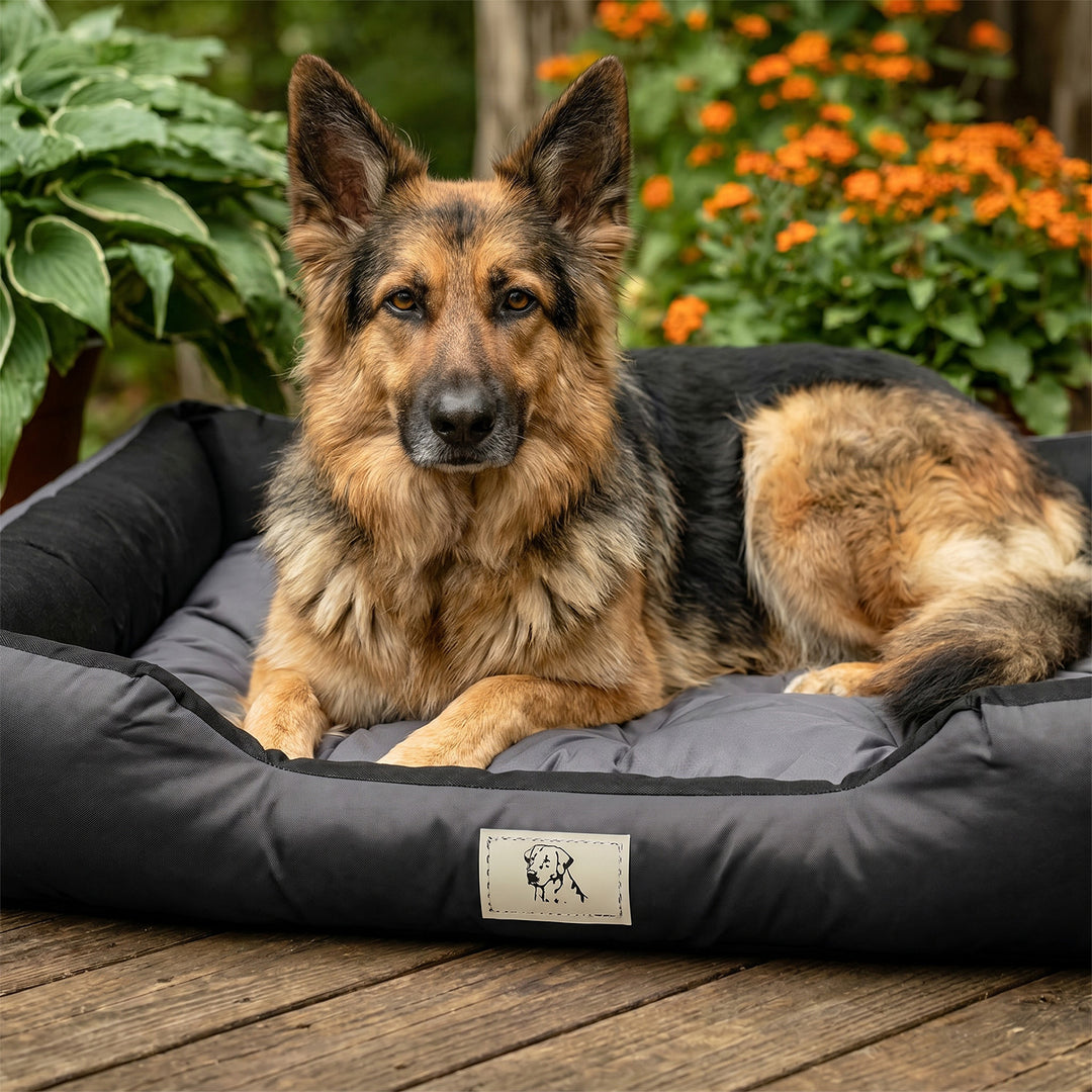 GreenBlue-Hundebett, dunkelgrau, rechteckig, Außenmaße 115 x 95 cm, Innenmaße 100 x 80 cm GB240 GR