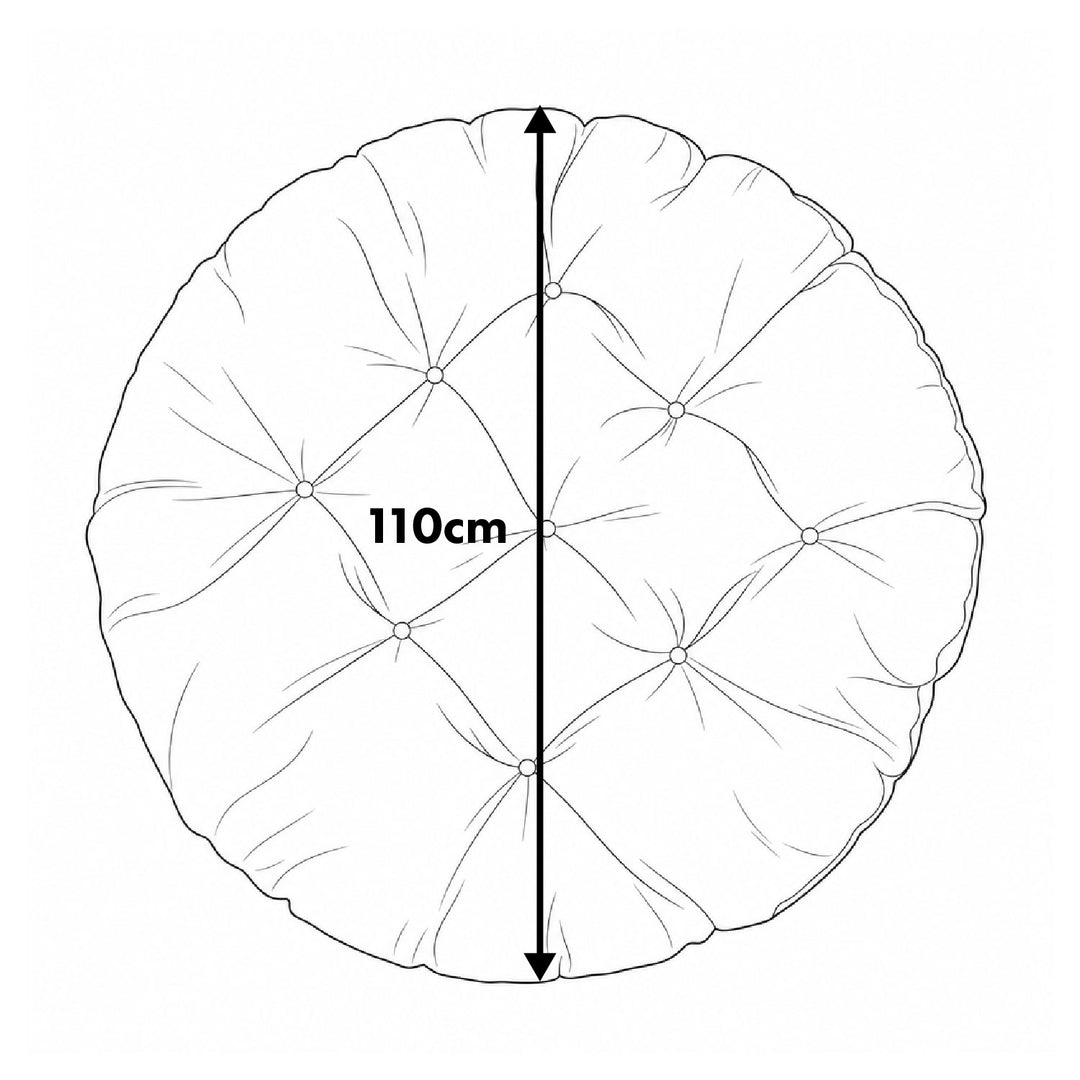 Kissen GreenBlue, grau, für den Garten, Storchennest, 110 cm, GB243 GR