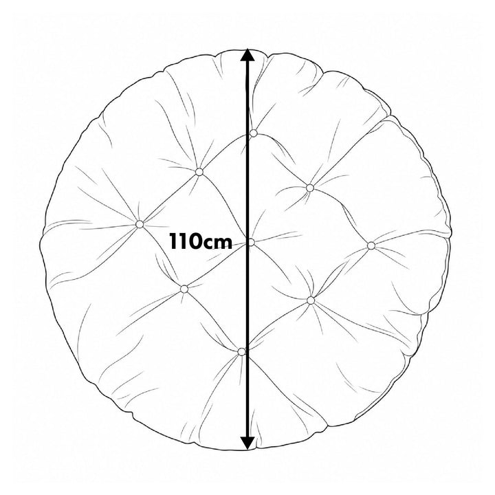 Kissen GreenBlue, grau, für den Garten, Storchennest, 110 cm, GB243 GR