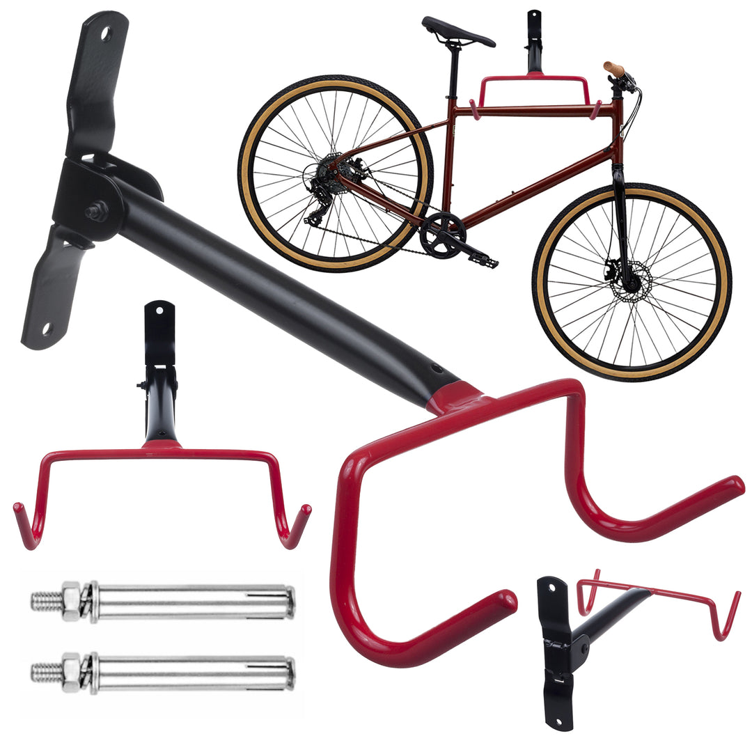 Maclean Fahrradhalterung / Wandhalterung, horizontal, Stahl, max. Belastbarkeit 30 kg, MC-430, 3 Stück