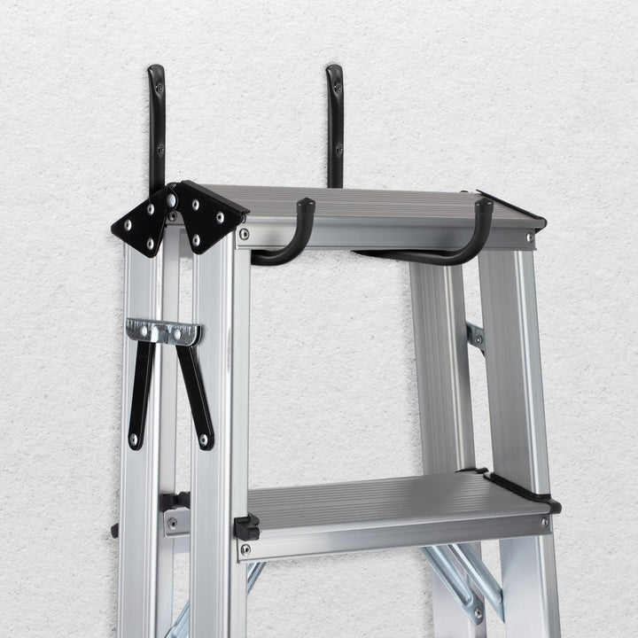 Set mit 6 Wandhaltern Maclean für Reifen, Räder, Leitern, Fahrräder, aus Stahl, max. Belastbarkeit 22 kg/Halter, MC-487