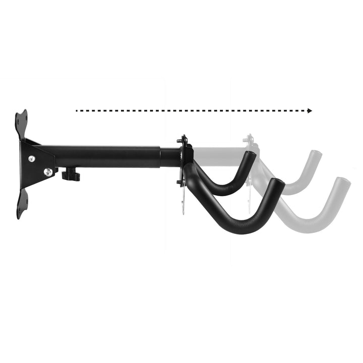 Maclean Fahrrad-Wandhalterung, horizontal, Stahl, max. Belastbarkeit 30 kg, MC-484, 4 Stück