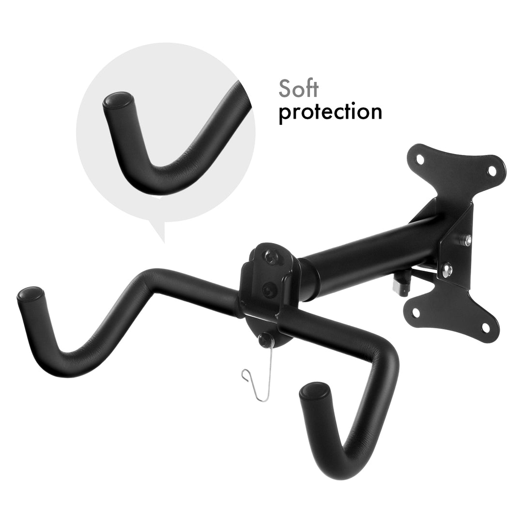 Maclean Fahrrad-Wandhalterung, horizontal, Stahl, max. Belastbarkeit 30 kg, MC-484, 4 Stück