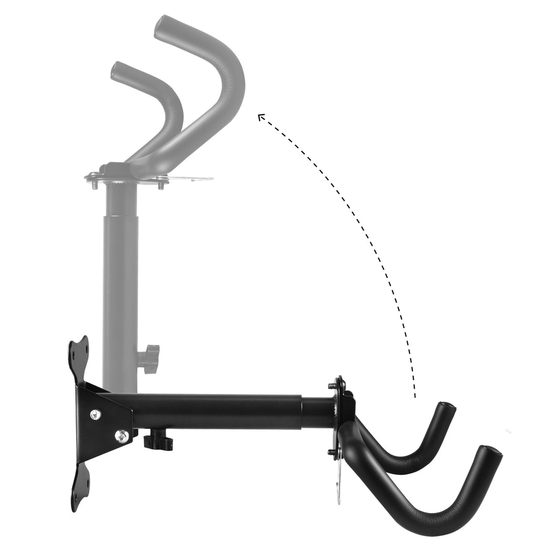 Maclean Fahrrad-Wandhalterung, horizontal, Stahl, max. Belastbarkeit 30 kg, MC-484, 4 Stück