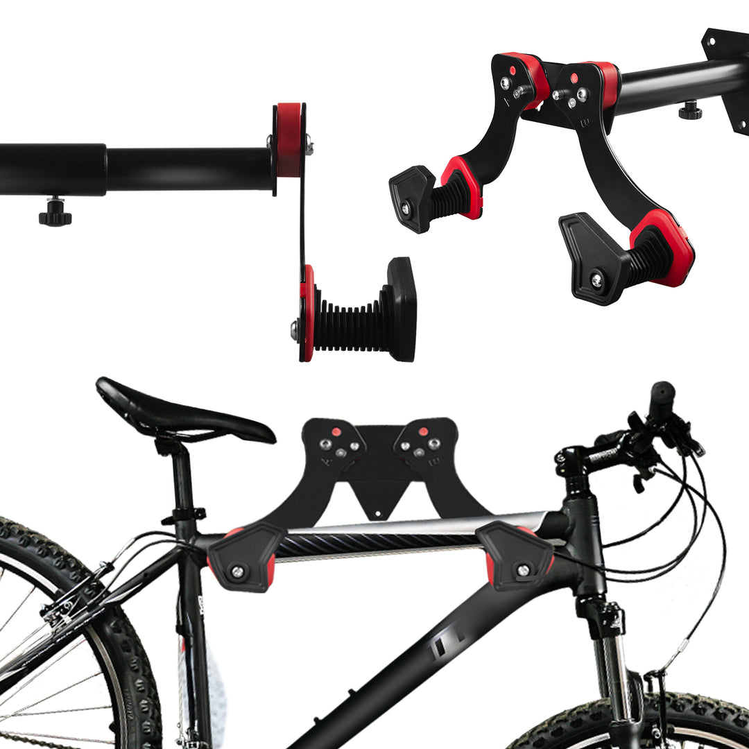 Maclean Fahrrad-Wandhalterung, Stahl, max. Belastbarkeit 30 kg, MC-449, 4 Stück