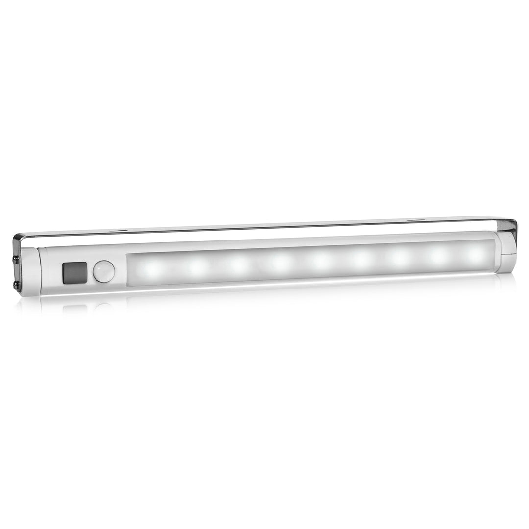 2x Maclean LED-Küchenleuchte, Unterbauleuchte mit 9 SMD-LEDs, batteriebetrieben, PIR-Sensor (Ein/Aus), MCE166 + 6x Batterie R-06 R06 AA LR06 1,5 V VARTA Longlife Power