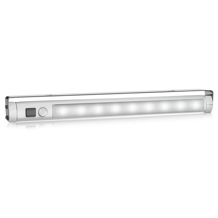 2x Maclean LED-Küchenleuchte, Unterbauleuchte mit 9 SMD-LEDs, batteriebetrieben, PIR-Sensor (Ein/Aus), MCE166 + 6x Batterie R-06 R06 AA LR06 1,5 V VARTA Longlife Power