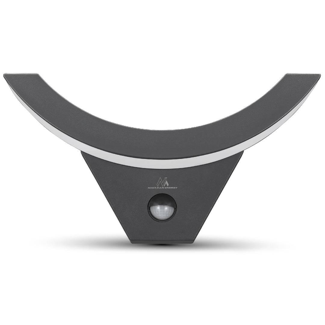 Maclean LED-Leuchte mit Bewegungsmelder, Infrarot-Bewegungsmelder, Farbe: Grau, 10 W, IP54, 800 lm, MCE290 GR, 2 Stück