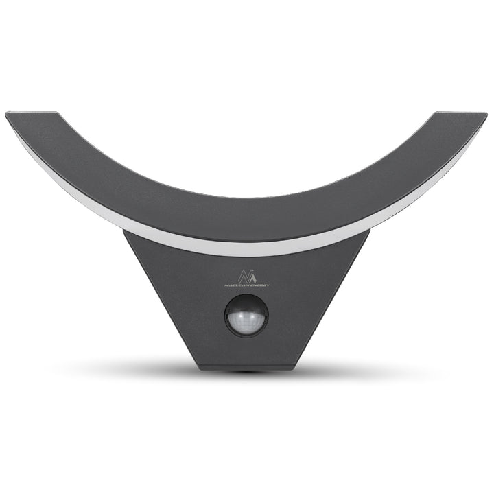 Maclean LED-Leuchte mit Bewegungsmelder, Infrarot-Bewegungsmelder, Farbe: Grau, 10 W, IP54, 800 lm, MCE290 GR, 2 Stück