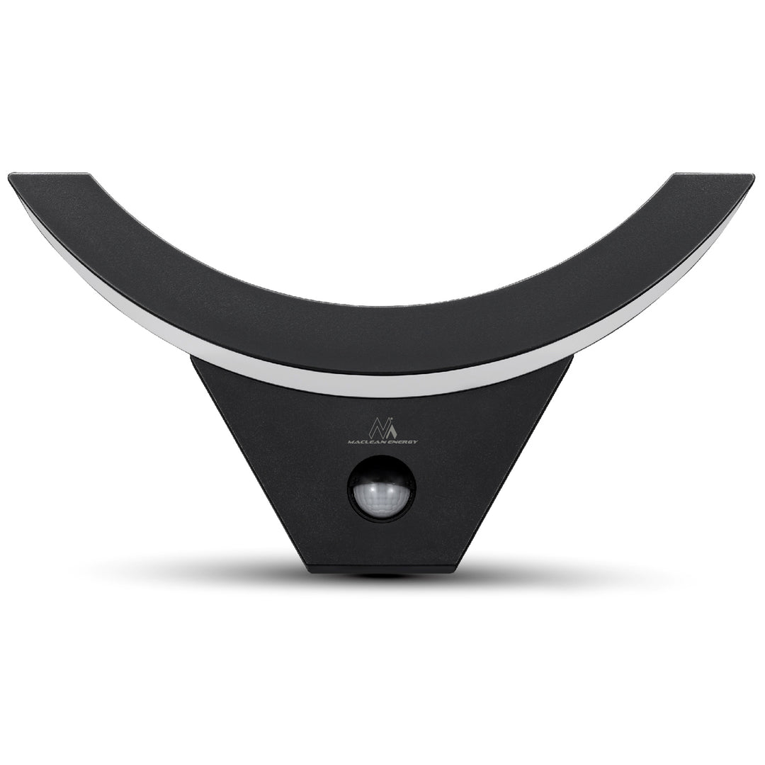 Maclean LED-Lampe mit Bewegungsmelder, Infrarot-Bewegungsmelder, Farbe: Schwarz, 10 W, IP54, 800 lm, MCE290 B, 2 Stück