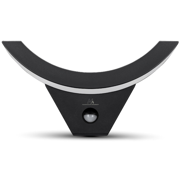 Maclean LED-Lampe mit Bewegungsmelder, Infrarot-Bewegungsmelder, Farbe: Schwarz, 10 W, IP54, 800 lm, MCE290 B, 2 Stück