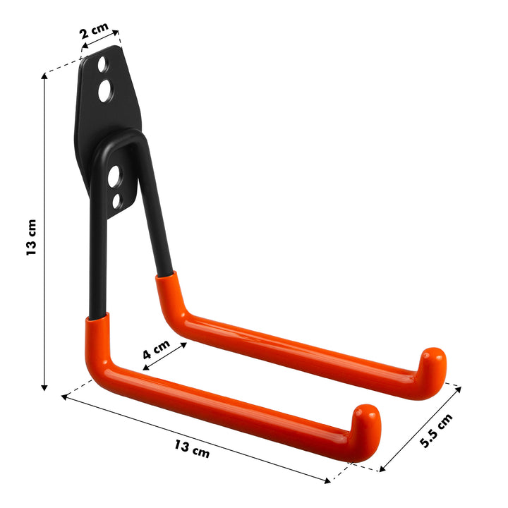 Wandhalterung / Wandhaken für die Garage von Maclean, für Reifen, Gartengeräte, Leiter, Schläuche, Fahrrad, max. Belastbarkeit 50 kg, MC-443, 3 Stück