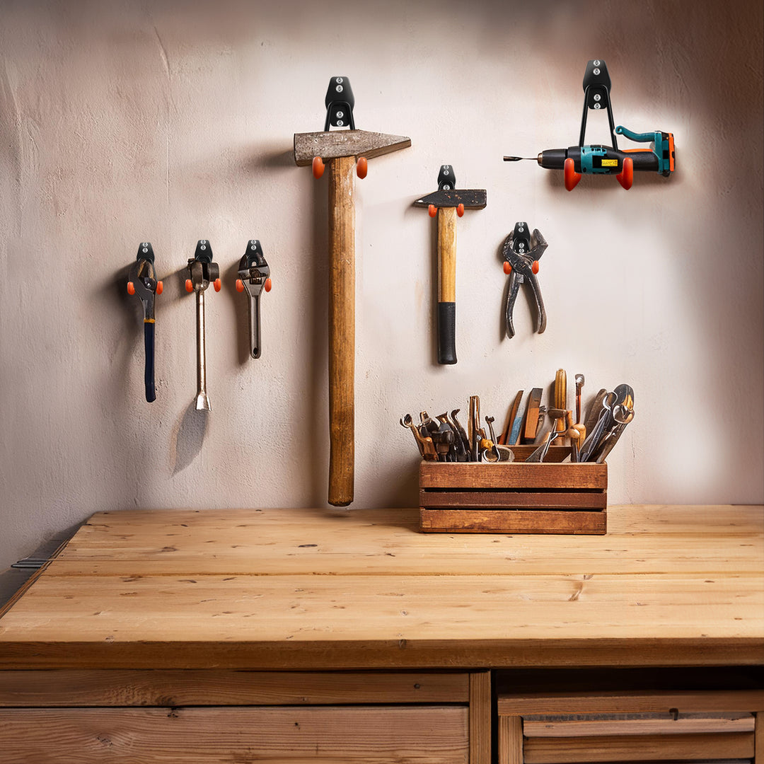 Wandhalterung / Wandhaken für die Garage von Maclean, für Reifen, Gartengeräte, Leiter, Schläuche, Fahrrad, max. Belastbarkeit 50 kg, MC-443, 3 Stück
