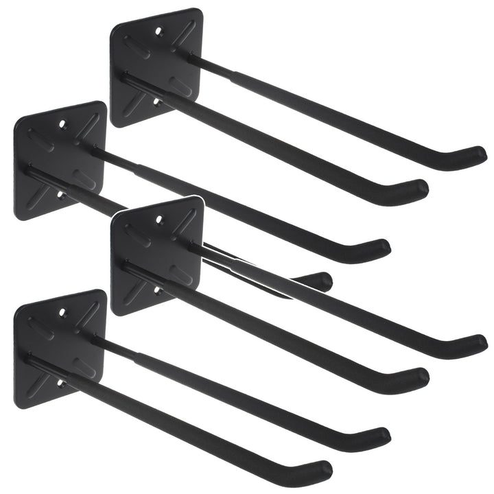 4er-Set Maclean-Wandhalterungen für Werkzeuge, Räder, Leitern, Fahrräder, aus Stahl, max. Belastbarkeit 70 kg, MC-436