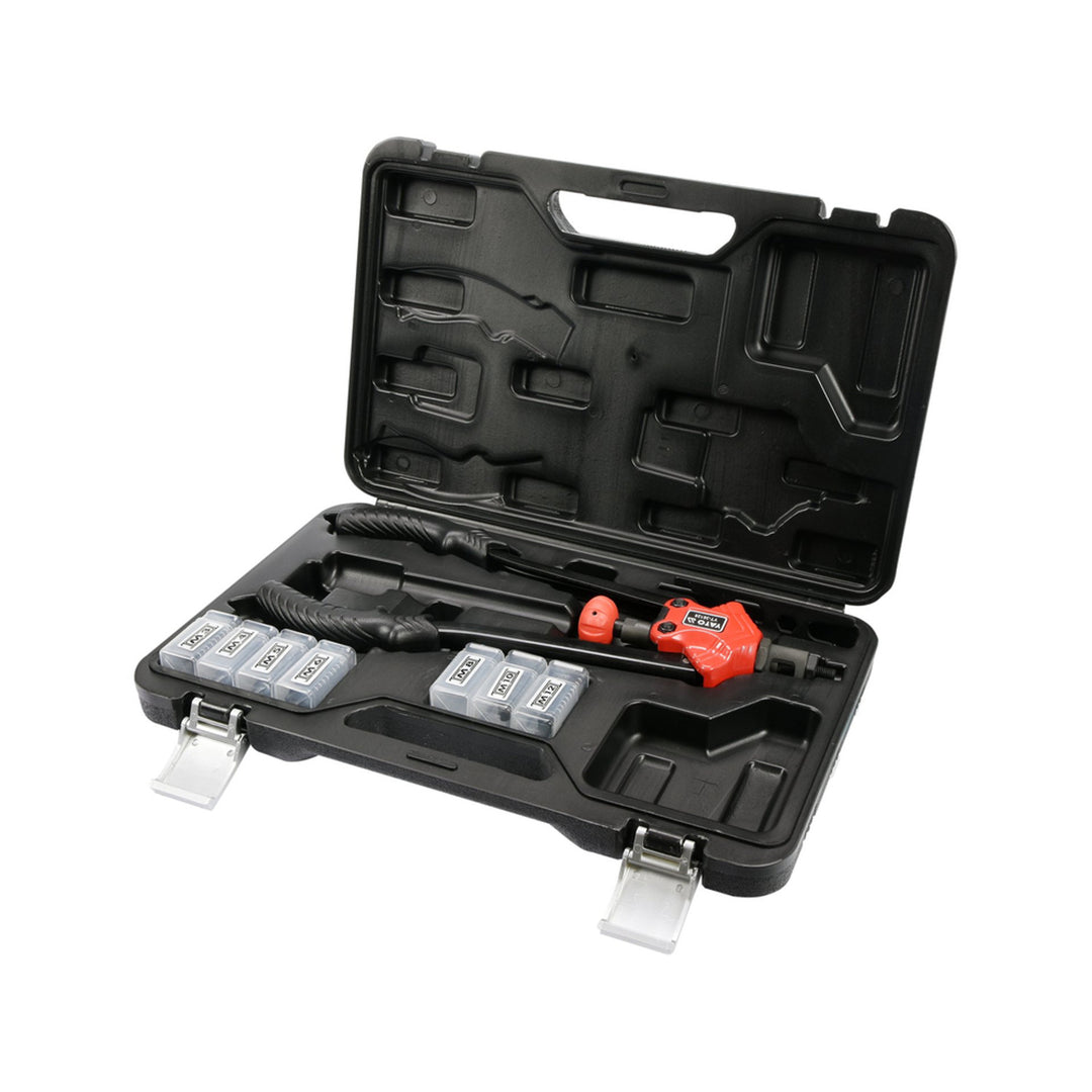 Yato Handnietmaschine für Nietmuttern der Größen M3–M12, rutschfester Griff, Köpfe aus robustem CrMo-Stahl, YT-36128