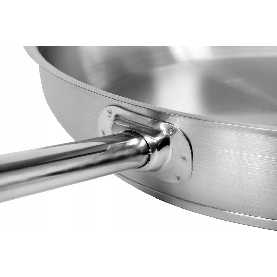Professionelle Gastronomiepfanne von Yato Gastro, für alle Herdarten geeignet, aus Edelstahl, Durchmesser 20 cm, Fassungsvermögen 1,3 l, spülmaschinenfest, YG-00100