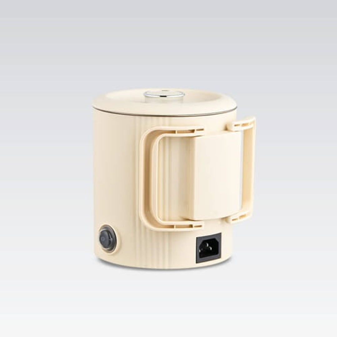 Maestro Wasserkocher / Reisekocher, 2-in-1, Fassungsvermögen 0,8 l, Leistung 600 W, klappbarer Griff, Spannungsumschalter 110 V/230 V, Farbe: Beige, MR-009-BEIGE