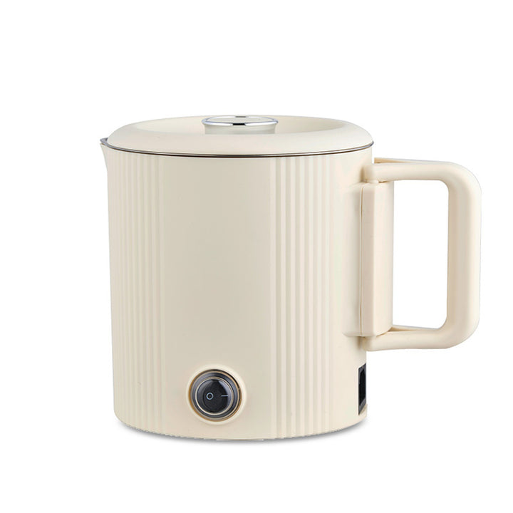 Maestro Wasserkocher / Reisekocher, 2-in-1, Fassungsvermögen 0,8 l, Leistung 600 W, klappbarer Griff, Spannungsumschalter 110 V/230 V, Farbe: Beige, MR-009-BEIGE