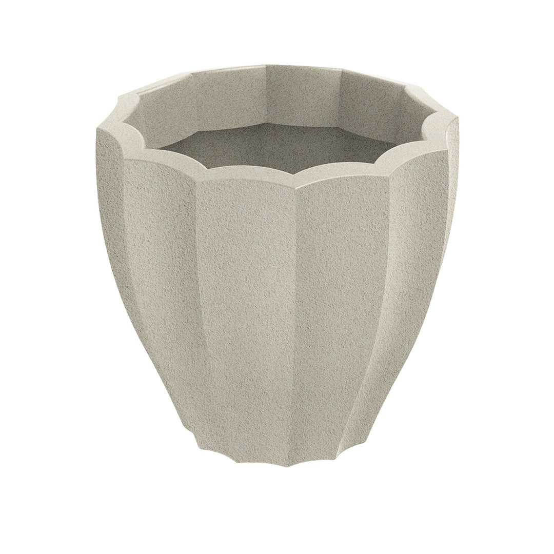 Dekorativer Blumentopf Ethick Rona Round, sandfarben, TRO40