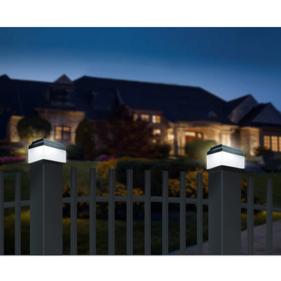 GreenBlue LED-Solarlampe für Pfosten, 60 x 40 mm, Briefumschlag-Abdeckung, GB125, 2 Stück