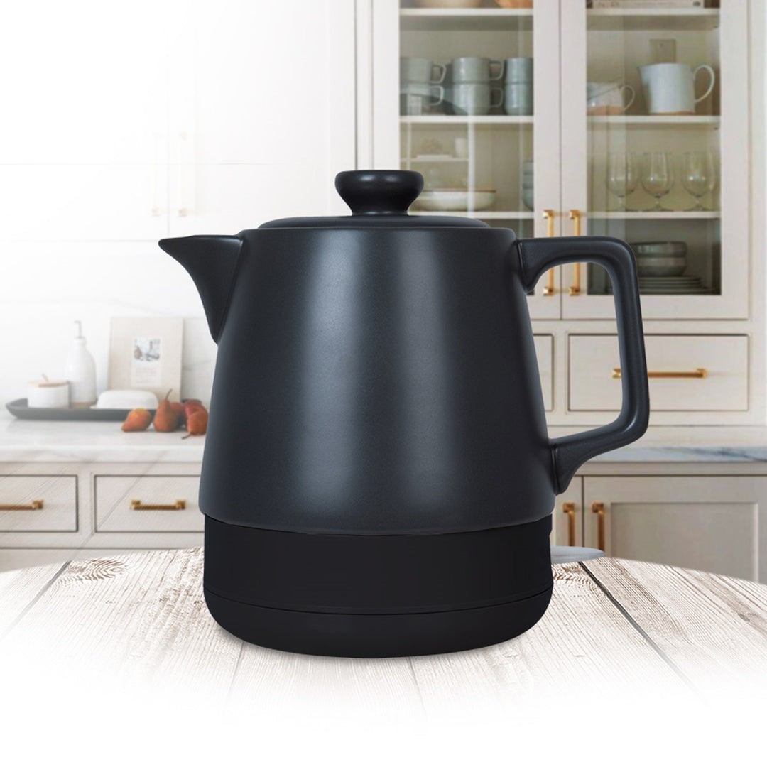 Maestro Keramik-Wasserkocher, Fassungsvermögen 1 l, Leistung 1200 W, Farbe: Schwarz, MR-071
