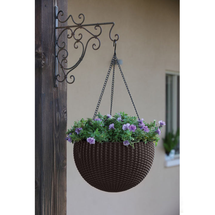 Hängender Blumentopf Keter Sphere Planter, Farbe: Braun, 4 Stück