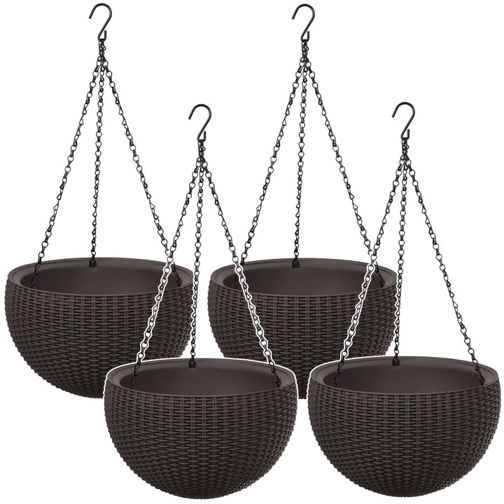 Hängender Blumentopf Keter Sphere Planter, Farbe: Braun, 4 Stück