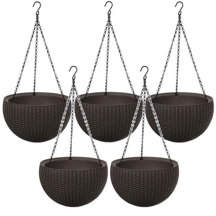 Hängender Blumentopf Keter Sphere Planter, Farbe: Braun, 5 Stück
