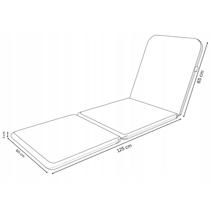 Kissen für Liegestuhl Jaipur, Farbe Beige, Stoff S-550 Melange, Größe 190 x 60 cm, zwei Befestigungssysteme, wasserabweisend, vollständig waschbar, Melange S-21