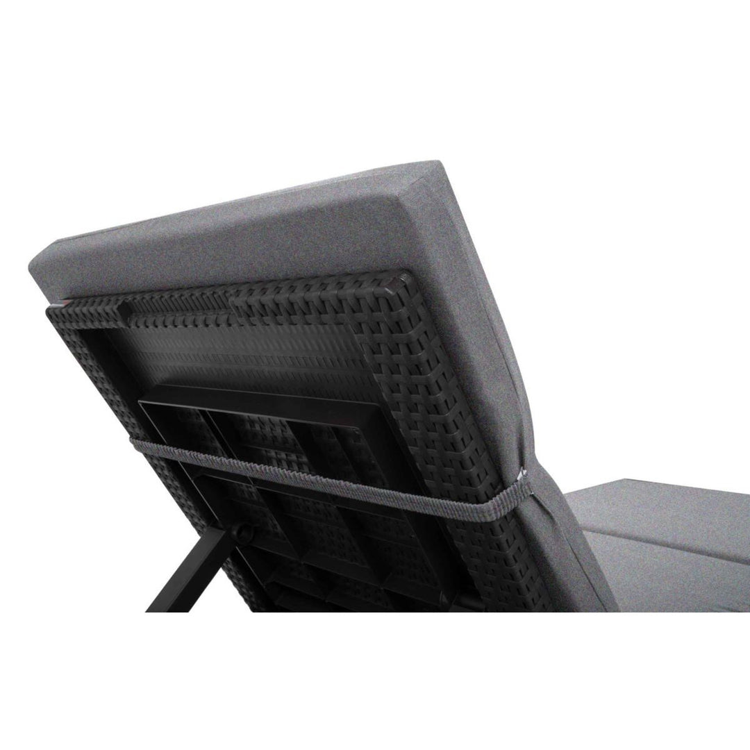 Kissen für Liegestuhl Daytona, Farbe: Grau, Stoff: S-550 Melange, Größe: 192 x 64 cm, Befestigung mit Gummiband, wasserabweisend, Melange S-23
