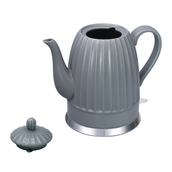 Maestro Keramik-Wasserkocher, Farbe: Grau, Leistung: 1500 W, Fassungsvermögen: 1,5 l, drehbarer Sockel, Wasserstandsanzeige, Netzkabel: 65 cm, MR-077