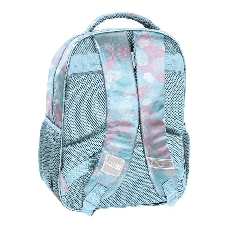 Stitch Paso Schulset, Rucksack mit zwei Fächern, reflektierenden Elementen und verstärktem Rücken, Federmäppchen ohne Inhalt und mit Halterungen für Schreibutensilien, Schuhbeutel zum Tragen auf dem Rücken, DS26WW