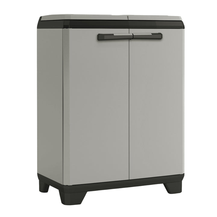 Abfalltrennbehälter Keter Planet, Fassungsvermögen 2 x 110 l, Farbe: Grau, 68 x 39 x 92 cm, 246640