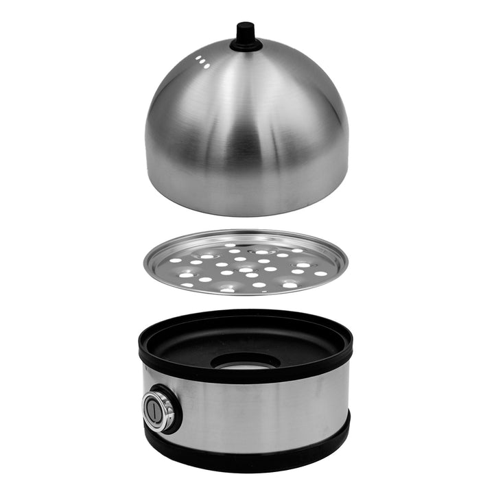 GreenBlue Eierkocher aus Edelstahl, Leistung 200 W, für bis zu 7 Eier, Messbecher, 220–240 V~, 50/60 Hz, GB357