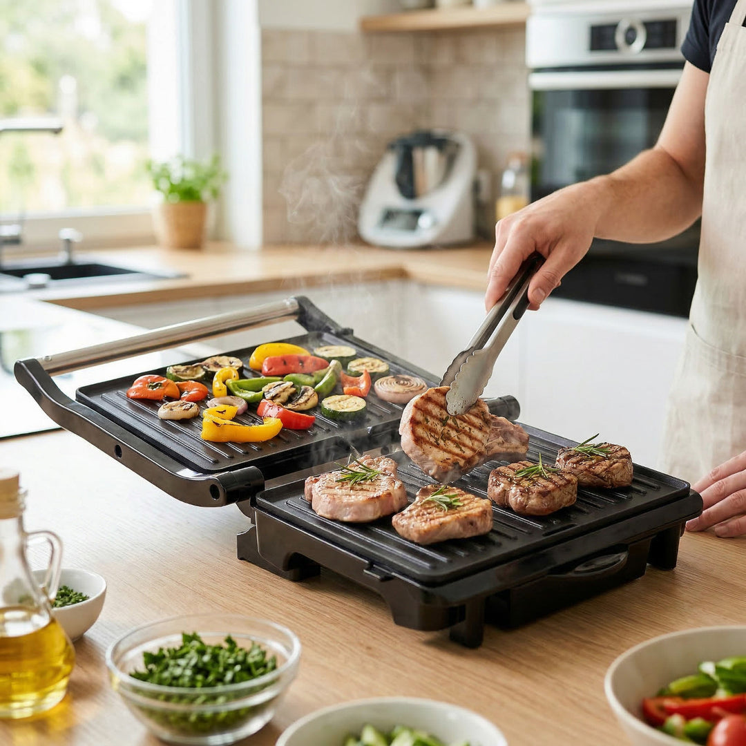 Camry-Elektrogrill, antihaftbeschichtete Grillplatten, maximale Leistung 2100 W, CR 3044