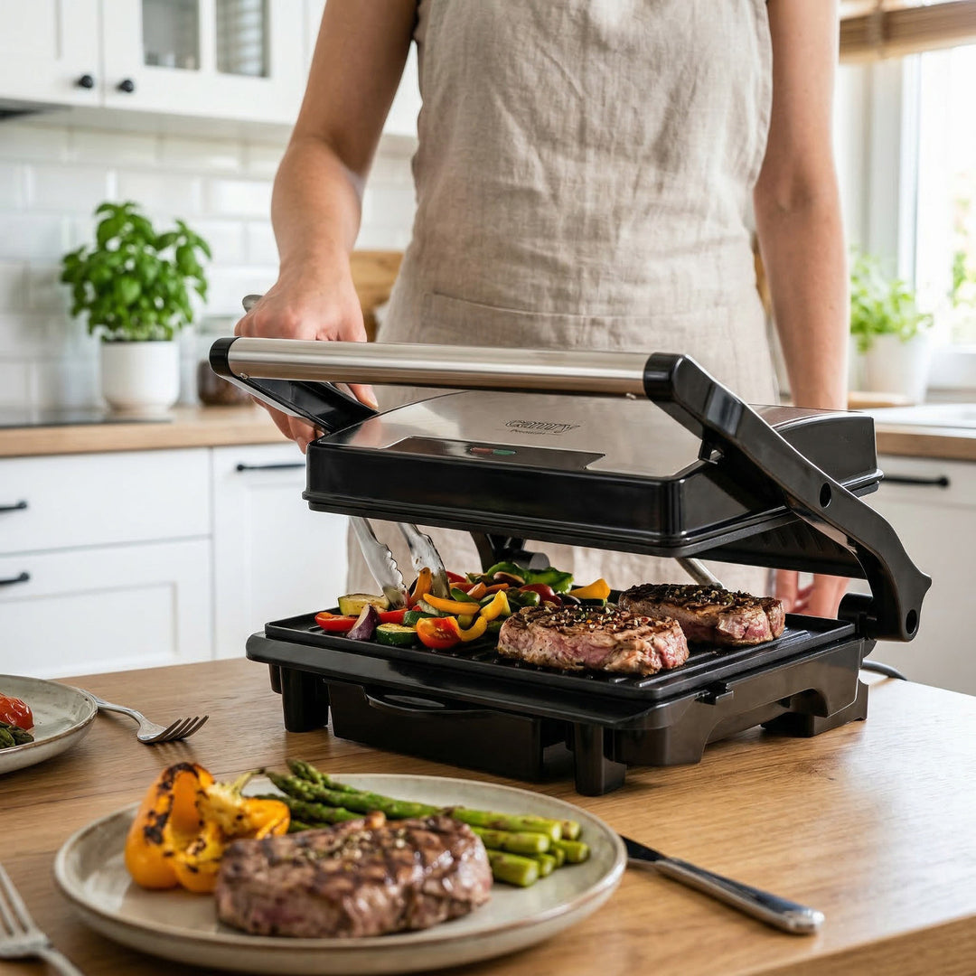 Camry-Elektrogrill, antihaftbeschichtete Grillplatten, maximale Leistung 2100 W, CR 3044