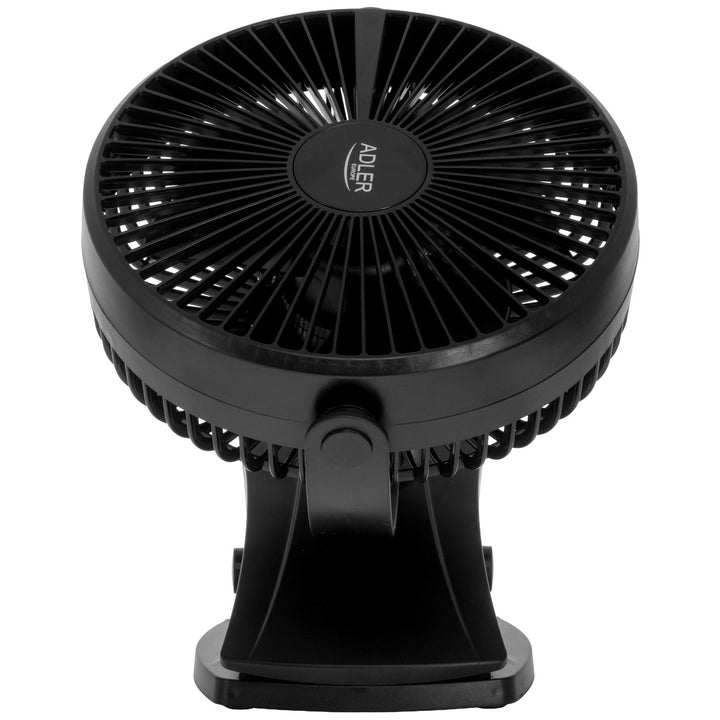 Tischventilator mit Clip, akkubetrieben, 15,5 cm, 360° drehbar, USB-C, Adler