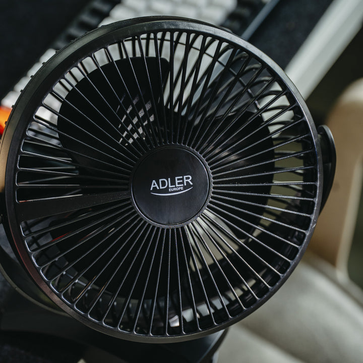 Tischventilator mit Clip, akkubetrieben, 15,5 cm, 360° drehbar, USB-C, Adler