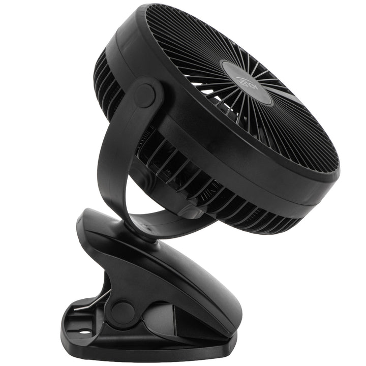 Tischventilator mit Clip, akkubetrieben, 15,5 cm, 360° drehbar, USB-C, Adler