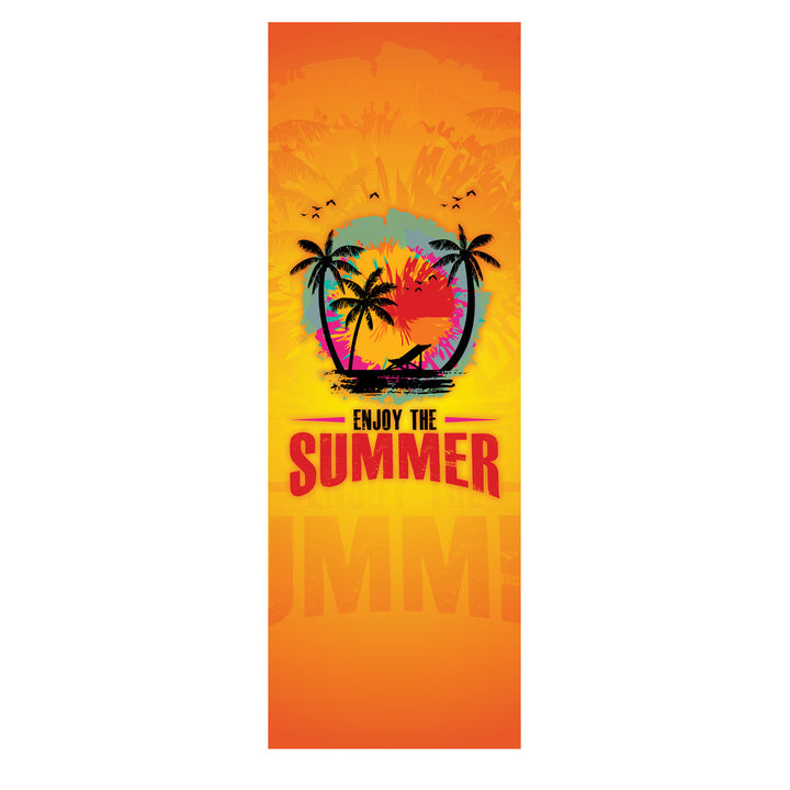 Klassischer Liegestuhl aus Buchenholz GreenBlue GB183 mit dem Aufdruck „Enjoy The Summer“