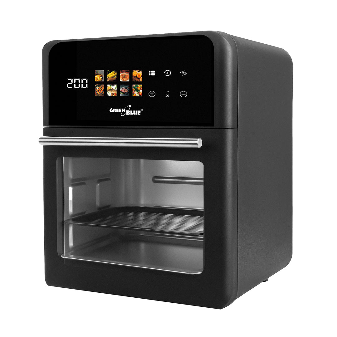 GreenBlue AIR FRYER Heißluftfritteuse, 1800 W, 10 l Fassungsvermögen, 8 Programme, Zubehör, Timer, GB950 + Thermometer/Fühler, GreenBlue GB178